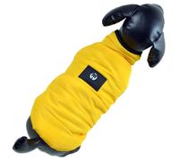 Anorak para perros sin mangas con forro cálido y esponjoso, amarillo