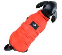 Anorak para perros sin mangas con forro cálido y esponjoso, naranja