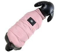 Anorak para perros sin mangas con forro cálido y esponjoso, rosa
