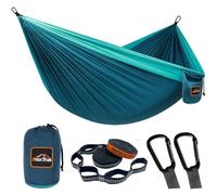 AnorTrek Hamaca de Camping, Súper Ligera y Portátil, de Paracaídas con Dos Correas para Árboles, Hamacas de Viaje de Nylon Individuales o Dobles para Acampar, Mochilero y Senderismo