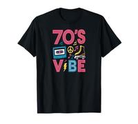 Años 70 Estilo Retro Patines Música Cinta Nostalgia Camiseta