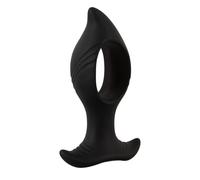 Anos RC Tapón anal con agujero Black/Silver 12,0 cm