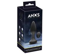 ANOS - Vibrador anal perlas giratorias (negro)