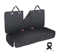 ANOSOSPECIAL Funda para Asiento Trasero de Coche para Perro, Impermeable, Ajuste Universal, Protector de Asiento Trasero de Mascotas para Furgoneta SUV (XL, Negro)