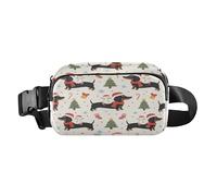 Another Christmas Dachshund - Riñonera para mujeres y hombres, impermeable, con correa ajustable para compras, deportes, trabajo