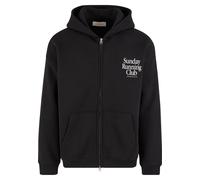 Another Cotton Lab Sudadera con cremallera 'Sunday Running Club' negro / blanco S EUR
