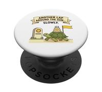 Another Lap Around The Sun Cake Party Box Turtle Birthday PopSockets PopGrip Adhesivo