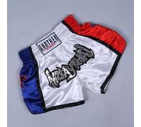 Anotherboxer - Pantalones cortos de Muay Thai para una transpirabilidad y flexibilidad óptimas (S blanco)