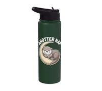 Anotter Nap Nutria Luna Dormir Diversión Stainless Steel Insulated Water Bottle