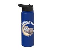 Anotter Nap Nutria Luna Dormir Diversión Stainless Steel Insulated Water Bottle