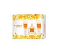 ANOUK - Original, Perfume 100 ml + Gel Baño 75 ml + Loción Corporal 75 ml, Estuche Regalo de Mujer, Pack Anouk 3 Pieza, Floral, Frutal y Fresca, Elegante y de Larga Duración