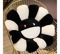 ANPIOX Almohada de felpa de flores de girasol, cojín de asiento arcoíris sonriente, suave para silla, sofá, cama, decoración del hogar