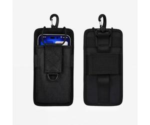 ANPNELEC Funda para teléfono móvil, cinturón para smartphone, táctica, para deportes al aire libre, para iPhone 16 Pro 15 16e 12 14 11 13 Samsung Galaxy A54 A53 - Negro