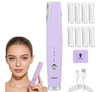 Anpor Maquinilla de afeitar recargable Sonic Smooth Dermaplane para mujer, sistema de dermaplaning con luz LED, removedor de pelusas de melocotón, 3 velocidades, 8 semanas de cuchillas Dermaplaning