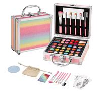 Anpro Maquillaje para Niñas, Estuche de Maquillaje Todo en Uno con Set de Maquillaje para Niñas, Juego de Maquillaje para Cumpleaños 3 4 5 6 7 8 9 10 Años - Multicolor
