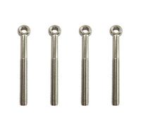 ANPTGHT 4 pernos de ojo de elevación de hombro M10 x 100 mm, acero inoxidable 304 para maquinaria de hombro, anillo de elevación para válvulas de compuerta de tuberías, sujetadores de tubería de acero