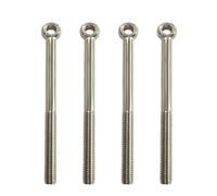 ANPTGHT 4 pernos de ojo de elevación de hombro M10 x 140 mm, acero inoxidable 304 para maquinaria de hombro, anillo de elevación para válvulas de compuerta de tuberías, sujetadores de tubería de acero