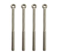 ANPTGHT 4 pernos de ojo de elevación de hombro M10 x 150 mm, acero inoxidable 304 para maquinaria de hombro, anillo de elevación para válvulas de compuerta de tuberías, sujetadores de tubería de acero