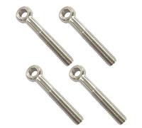 ANPTGHT 4 pernos de ojo de elevación de hombro M10 x 80 mm, acero inoxidable 304 para maquinaria de hombro, anillo de elevación para válvulas de compuerta de tuberías, sujetadores de tubería de acero