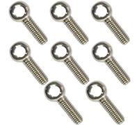 ANPTGHT 8 pernos de ojo de elevación de hombro M6 x 25 mm, acero inoxidable 304 para maquinaria de hombro, anillo de elevación para válvulas de compuerta de tuberías, sujetadores de tubería de acero