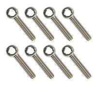 ANPTGHT 8 pernos de ojo de elevación de hombro M6 x 45 mm, acero inoxidable 304 para maquinaria de hombro, anillo de elevación para válvulas de compuerta de tuberías, sujetadores de tubería de acero