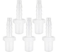 ANPTGHT Adaptador Manguera, Conector de Manguera de Plástico, Conector de Rosca Macho NPT de 3/8 Pulgadas x 3/8 Pulgadas para Combustible Gas Líquido y Aire (Paquete de 5)