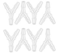 ANPTGHT Conector de manguera de 3/8 pulgadas con púas iguales en forma de Y de 3 vías de plástico empalmador de junta de tubo de oxígeno para tuberías de oxígeno, combustible doméstico, gas, aire