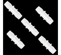 ANPTGHT Conector de manguera de plástico de 2,5 x 2,5 cm, conectores de tubería de empalme, unión adaptadora para acuarios, adaptadores domésticos, combustible, gas, líquido y aire (paquete de 5)