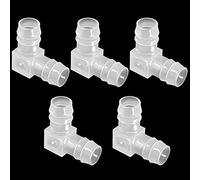 ANPTGHT Manguera de 7/16 pulgadas, codo de 90 grados, conector en L, adaptador de unión para barco, acuario, combustible, gas, aire líquido (paquete de 5)