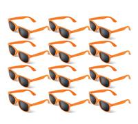 ANPUNAT 12 PCS Gafas de Sol a Granel para Fiesta en la Piscina en la Playa Viajes Picnic Fiesta Escolar Rellenos de Bolsas de Regalos (Naranja, 144 mm * 141 mm * 47 mm)