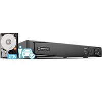 Anpviz 4K 8CH PoE NVR Recordadora, Sistema Cámara de Seguridad de 8 Canales Registrador de Video CCTV, 2TB HDD, Admite 1080P 4MP 5MP 6MP 8MP Cámara IP HD, H.265+, Grabación Vigilancia 24/7(Serie H)