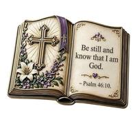 ANQKYO Abrazo De Bolsillo Biblia Abierta Abrazo de Bolsillo la Biblia Abierta: fe Que Puedes Llevar contigo, ficha Recuerdo Inspirador Cristiano con Cruz y versículo Las Escrituras(Color 05)