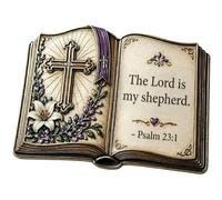 ANQKYO Abrazo De Bolsillo Biblia Abierta Abrazo de Bolsillo la Biblia Abierta: fe Que Puedes Llevar contigo, ficha Recuerdo Inspirador Cristiano con Cruz y versículo Las Escrituras(Color 03)