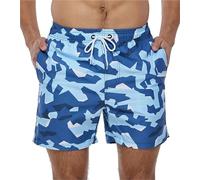 ANQKYO Bañadores Cortos for Hombre, Pantalones Cortos de Playa, bañadores de Tabla de Surf for Hombre y Mujer, Pantalones Cortos Cool Ice para NatacióN(Mix Color 03,XXS)