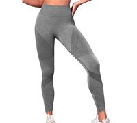 ANQKYO Leggings de Cintura Alta for Mujer, Pantalones de Yoga Ajustados, Pantalones de Malla elástica for Fitness para Yoga Y Fitness(Gray,M)
