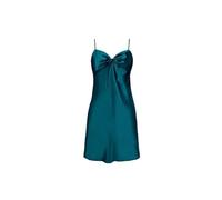 ANQKYO Pijama Holgado de Talla Grande for Mujer, camisón Corto sin Espalda y con Cuello Halter y corsé, Ropa de casa for Mujer para Hogar(Blue-Green,XL)