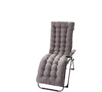 ANQKYO Recliner Cushion Thickened Rocking Deckchair Comfortable Polyester Garden Pad Replacement Solid Color Beach Seat Pad Sunlounger para Exteriores(Grey B)