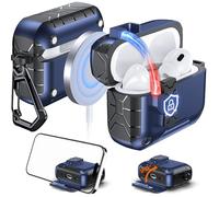 Anqrp MagArmor - Funda de apertura automática para AirPods Pro de 2ª/1ª generación con imanes integrados, apertura automática con una sola pulsación, compatible con carga Mag-Safe, protección de grado