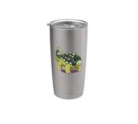 Anquilosaurio de dibujos animados Vaso térmico de acero inoxidable de doble pared