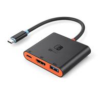 ANQUORA Switch 2 Dock para TV, carcasa de aleación de aluminio HDMI 2.0 4K a 60Hz HDR estación de acoplamiento para Nintendo Switch 2/OLED/Steam Deck/ROG Ally, adaptador USB C a HDMI con carga rápida