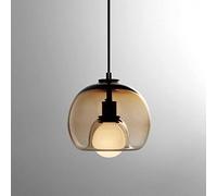 AnraM Luces colgantes Lámpara de techo moderna de vidrio, lámpara colgante con pantalla de globo, lámpara de techo de vidrio gris ahumado, para comedor, dormitorio y bar Better life