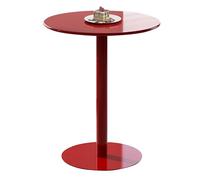 ANram Mesa de bistró Mesa de Comedor Mesa Auxiliar Redonda Alta de Metal, Mesa de Bar roja para cóctel, Sala de Estar, rincón de Desayuno, Bar, Patio, Mesa Alta de Pub bistró (tamaño: 60x60x72cm)