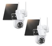 ANRAN 2 En 1 Doble Lente 2K Camara Vigilancia WiFi Exterior, 2Pcs
