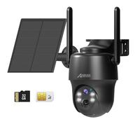 ANRAN 3G/4G LTE Cámara Vigilancia Exterior con SIM, 2K HD 4G Solar Camara sin Cable con Batería, PTZ 360°, Visión Nocturna, Detección De Movimiento, Audio Bidireccional, Almacenamiento Local, G1 Negro