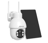 ANRAN 4K Camara Vigilancia WiFi Exterior Solar, 360° PTZ Cámara Sin Cables con Bateria, 8MP Seguridad Cámara con Wi-Fi 6, Visión Nocturna en Color, Detección PIR y AI, Audio Bidireccional