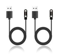Anrbb 2 piezas de cable de carga universal magnético para smartwatch de 2 polos, compatible con relojes inteligentes de 2,84 mm, cargador para smartwatch, cable de carga tractive de 60 cm, modelos A y