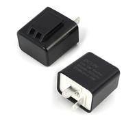 Anrbb 2 piezas de relé de intermitencia LED 12V, relé de intermitencia 2 pines con frecuencia de parpadeo ajustable, para motocicleta, coche y scooter