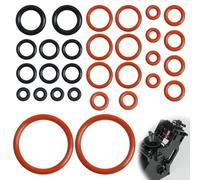 Anrbb 30 anillos de estanqueidad para grupo de preparación compatibles con Philips Saeco, silicona, O_RINGS, negro y rojo, 30 unidades