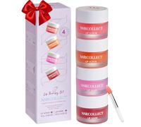 ANRCOLLECT Lip Blam & Lip Scrub - Reparador & Hidratante labios para labios con Exfoliante Labial & Lip Sleeping Mask, Set de hidratación labial para labios secos y agrietados, Pack de 4