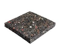 ANRO Esterilla antivibración, antideslizante, para terraza, 100 x 100 x 10 mm, juego de 4 unidades, color negro